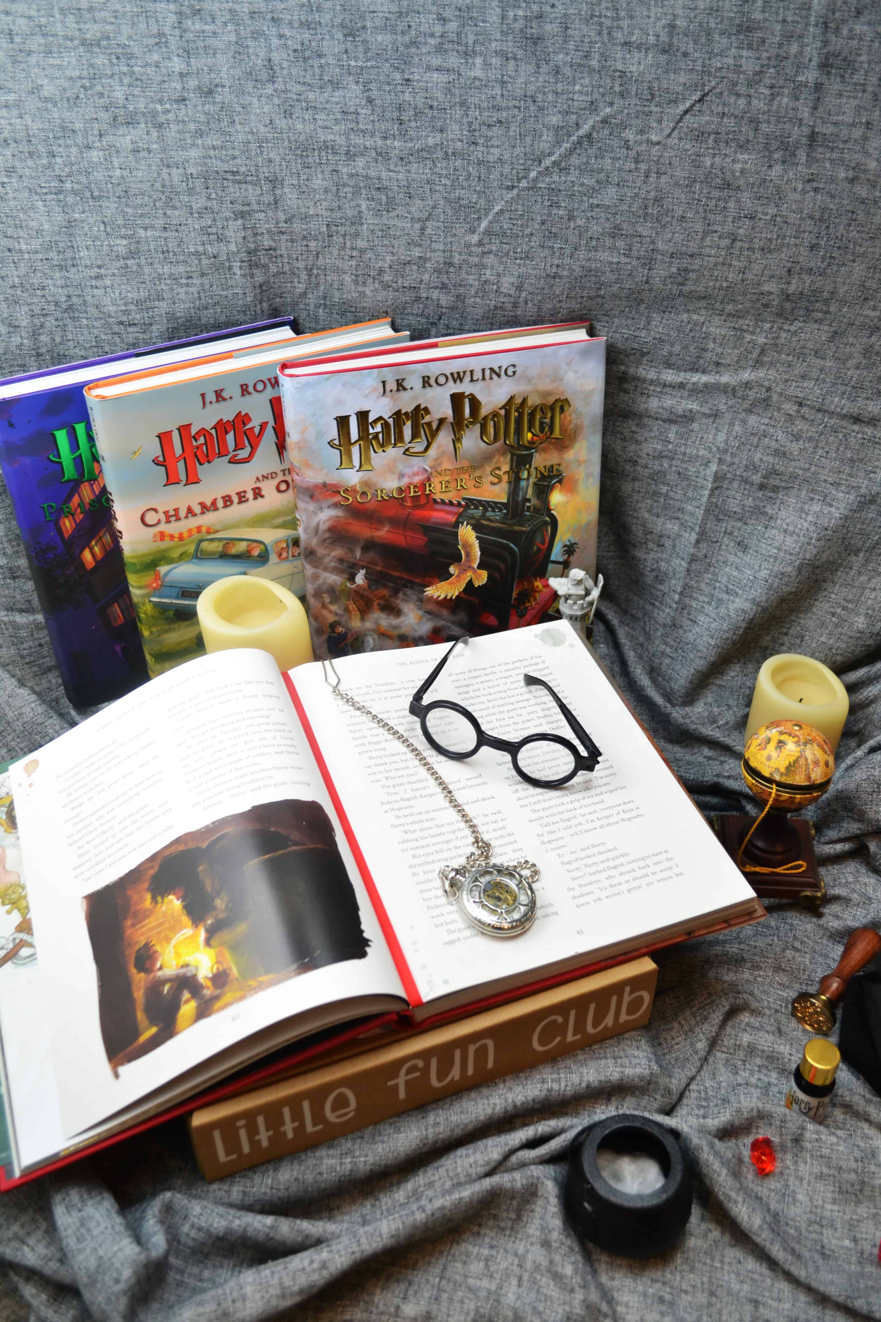 Harry Potter Box - include a book as well as items that go with
