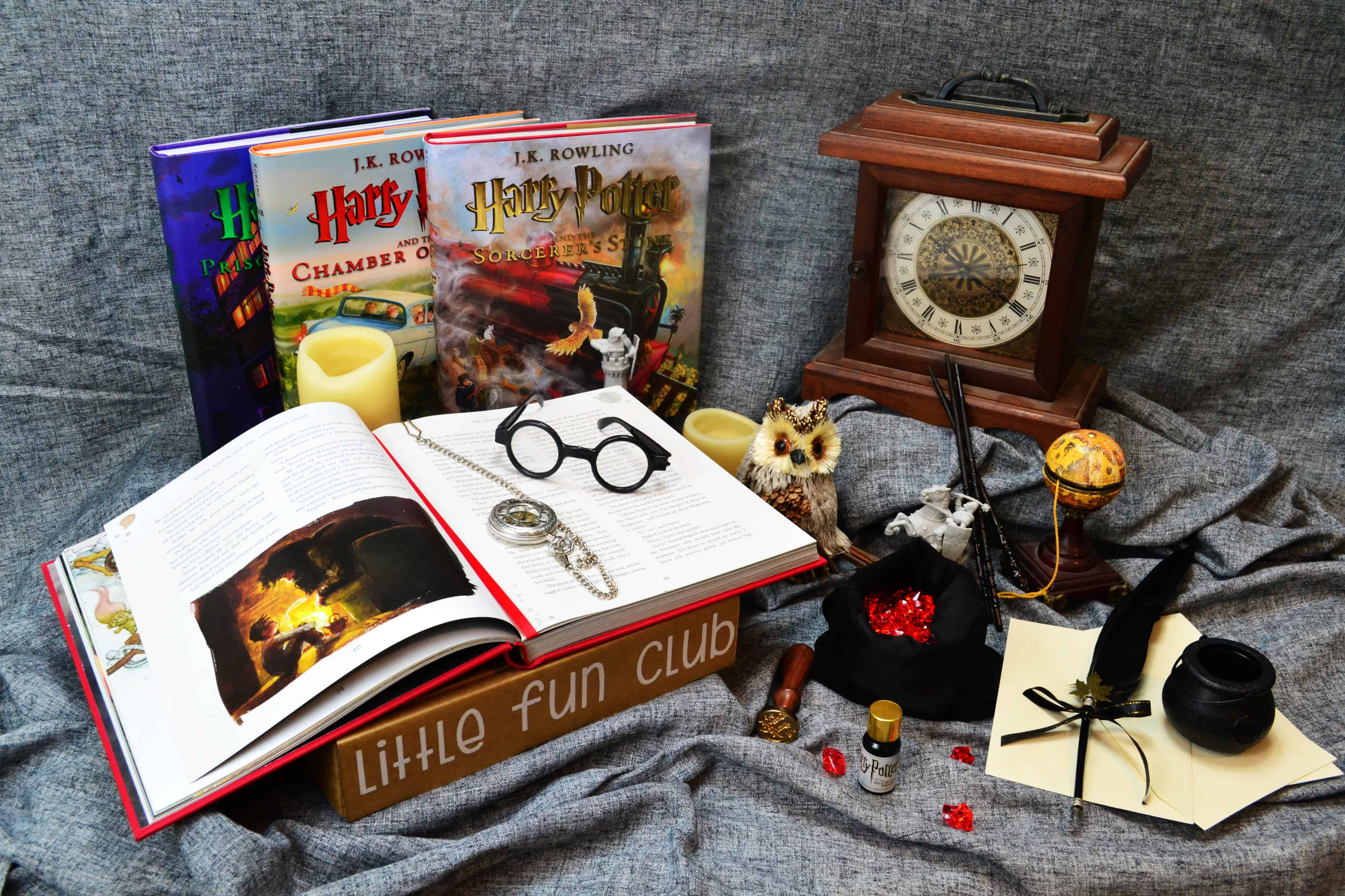 Harry Potter Box - include a book as well as items that go with the